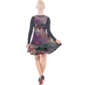 Abstract Flowers  Plunge Pinafore Velour Dress View2