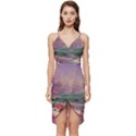 Abstract Flowers  Wrap Frill Dress View1