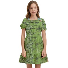 Map Earth World Russia Europe Kids  Puff Sleeved Dress by Bangk1t