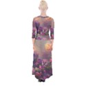 Floral Blossoms  Quarter Sleeve Wrap Maxi Dress View2