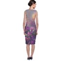 Floral Blossoms  Sleeveless Velvet Midi Dress View2