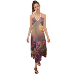 Floral Blossoms  Halter Tie Back Dress  by Internationalstore