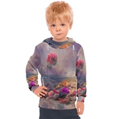 Floral Blossoms  Kids  Hooded Pullover by Internationalstore