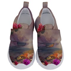 Floral Blossoms  Kids  Velcro No Lace Shoes by Internationalstore