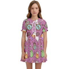 Pusheen Cat Kids  Sweet Collar Dress by Pakjumat