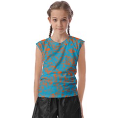 Animal Print Pattern Kids  Raglan Cap Sleeve T-shirt by Pakjumat