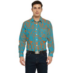 Animal Print Pattern Men s Long Sleeve Pocket Shirt  by Pakjumat