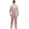 Cat Pattern Pink Cartoon Men s Long Sleeve Satin Pajamas Set View2