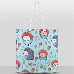 Hedgehogs Animal Full Print Rope Handle Tote (large) by Pakjumat