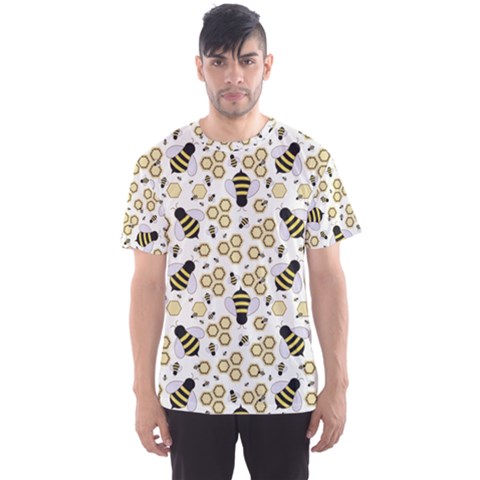 Bee Honeycomb Honeybee Insect Men s Sport Mesh T-shirt by Pakjumat