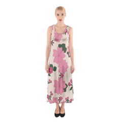 Floral Vintage Flowers Sleeveless Maxi Dress by Dutashop