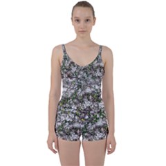 Climbing Plant At Outdoor Wall Tie Front Two Piece Tankini by dflcprintsclothing