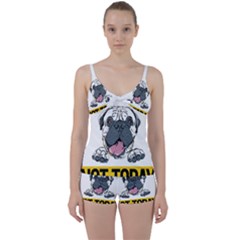 Bullmastiff T- Shirt Nope Not Today Bullmastiff 04 T- Shirt Tie Front Two Piece Tankini by EnriqueJohnson