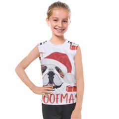 Winter T- Shirt English Bulldog Merry Christmas T- Shirt Kids  Mesh Tank Top by ZUXUMI