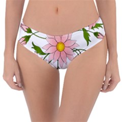 Flowers Illustration T- Shirtflowers T- Shirt (2) Reversible Classic Bikini Bottoms by ZUXUMI