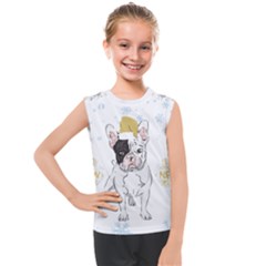 French Bulldog Christmas T- Shirt Happy New Year Frenchie Bulldog T- Shirt Kids  Mesh Tank Top by ZUXUMI