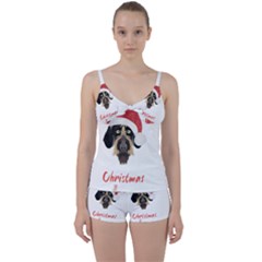 German Wirehaired Pointer T- Shirt German Wirehaired Pointer Merry Christmas T- Shirt (1) Tie Front Two Piece Tankini by ZUXUMI