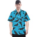 Dolphin Silhouette Pattern Men s Hawaii Shirt View1