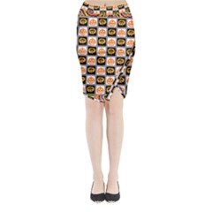 Lantern Chess Halloween Midi Wrap Pencil Skirt by Pakjumat