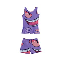 Purple Funny Monster Kids  Boyleg Swimsuit by Sarkoni