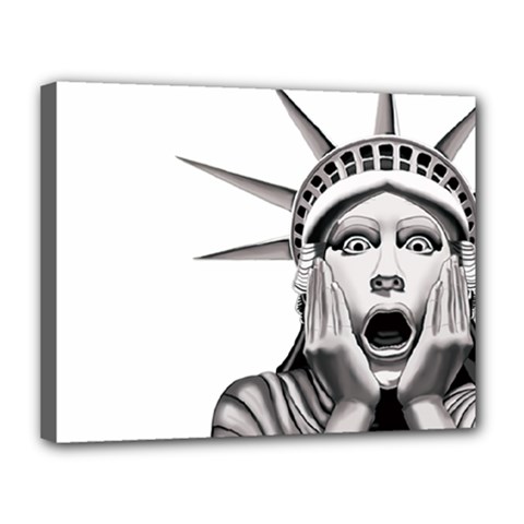 Funny Statue Of Liberty Parody Canvas 14  X 11  (stretched) by Sarkoni