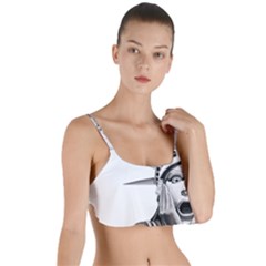 Funny Statue Of Liberty Parody Layered Top Bikini Top  by Sarkoni