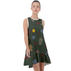 Christmas Party Pattern Design Frill Swing Dress by uniart180623