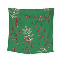 Christmas December Background Square Tapestry (small) by uniart180623