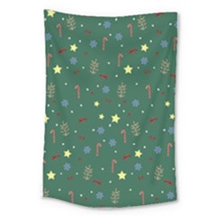 Twigs Christmas Party Pattern Large Tapestry by uniart180623