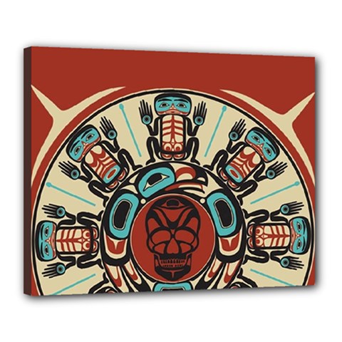 Skull Grateful Dead Phone Gratefuldead Canvas 20  X 16  (stretched) by Sarkoni