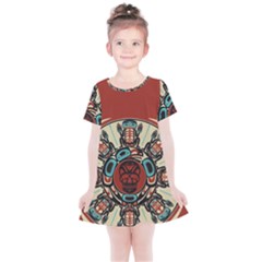 Skull Grateful Dead Phone Gratefuldead Kids  Simple Cotton Dress by Sarkoni