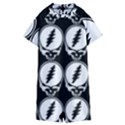 Black And White Deadhead Grateful Dead Steal Your Face Pattern Kids  Boyleg Half Suit Swimwear View1