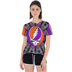 Gratefuldead Grateful Dead Pattern Open Back Sport T-shirt by Sarkoni