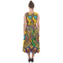 Grateful Dead Pattern Midi Tie-Back Chiffon Dress View2