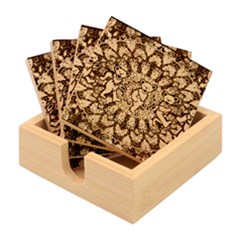 Grateful Dead Pattern Bamboo Coaster Set by Sarkoni