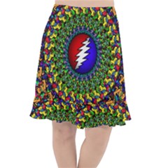 Grateful Dead Fishtail Chiffon Skirt by Sarkoni