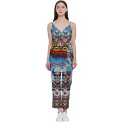 Grateful Dead Wallpapers V-neck Camisole Jumpsuit by Sarkoni