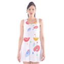 Flowers Art T- Shirtflowers T- Shirt (3) Scoop Neck Skater Dress View1