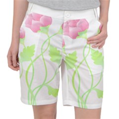 Flowers Lover T- Shirtflowers T- Shirt (6) Women s Pocket Shorts by EnriqueJohnson