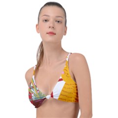 Cat Pet Ginger Art Animal Cartoon Knot Up Bikini Top by uniart180623