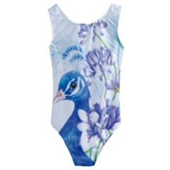 Peacock Kids  Cut-out Back One Piece Swimsuit by uniart180623