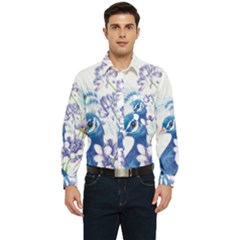 Peacock Men s Long Sleeve Pocket Shirt  by uniart180623