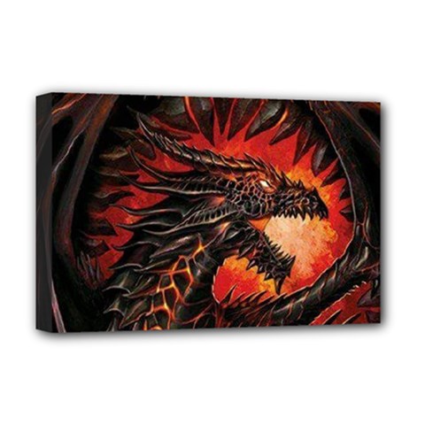 Dragon Deluxe Canvas 18  X 12  (stretched) by uniart180623