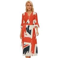 Union Jack England Uk United Kingdom London Midsummer Wrap Dress by uniart180623