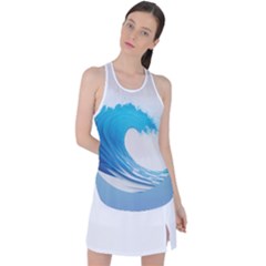 Wave Tsunami Tidal Wave Ocean Sea Water Racer Back Mesh Tank Top by uniart180623