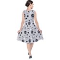 Skull-pattern- V-Neck Midi Sleeveless Dress  View2