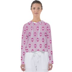 Alien Pattern Pink Women s Slouchy Sweat by Ket1n9