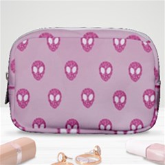 Alien Pattern Pink Make Up Pouch (small) by Ket1n9