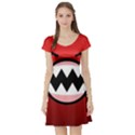 Funny Angry Short Sleeve Skater Dress View1