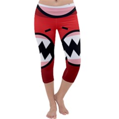 Funny Angry Capri Yoga Leggings by Ket1n9